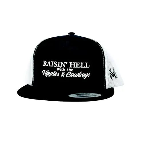 Raising Hell with the Hippies and Cowboys Snapback Hat